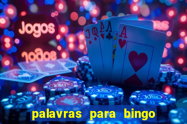 palavras para bingo cha de bebe